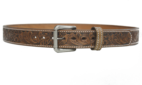 Embossed Horse and Floral Belt - armourbelts.com