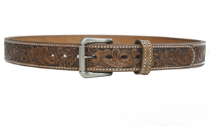 Embossed Horse and Floral Belt - armourbelts.com